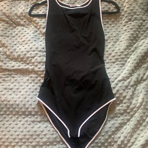 Zara High Neck Sleeveless Open Back Bodysuit